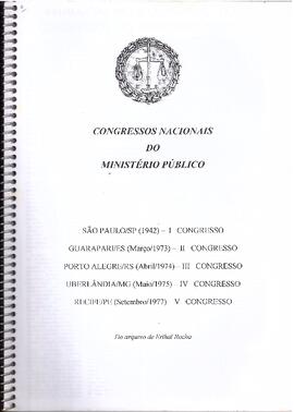 Encadernado com a  compilação de recortes de jornal sobre os Congressos Nacionais do MP