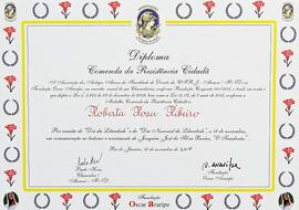 Diploma da Medalha Comenda da Resistência Cidadã