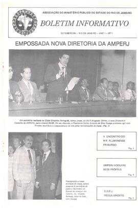 Boletim Informativo - Associação do Ministério Público do Estado do Rio de Janeiro,  setembro/84,...