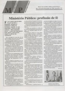 Informativo do Ministério Público referente ao mês de Novembro-Dezembro de 1994, Ano III(sic), nº 35