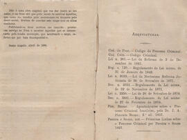 Livro do Promotor Público, 1880, "Ao leitor" e "Abreviaturas"