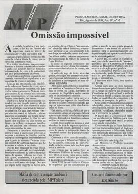 Informativo do Ministério Público referente ao mês de Agosto de 1994, Ano IV, nº 32