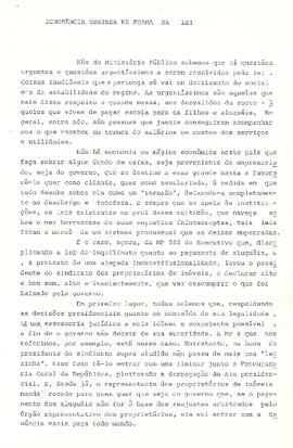 Artigo para jornal intitulado "Ignorância tratada na forma da lei"