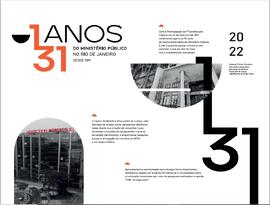 Banner de abertura da exposição "131 anos do Ministério Público no Rio de Janeiro - desde 18...