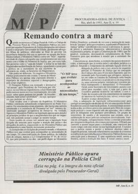 Informativo do Ministério Público referente ao mês de Abril de 1993, Ano II, nº 19