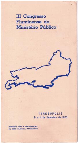 Folder do III Congresso Fluminense do Ministério Público