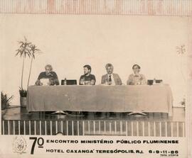 Fotografia de Afrânio Silva Jardim durante o VII encontro do Ministério Público Fluminense