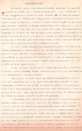 Artigo para jornal intitulado "Sequestro"