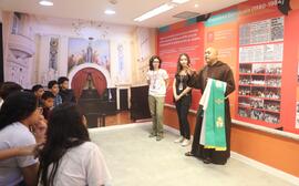 Fotografia da participação do Padre Marco Lázaro na dinâmica de mediação sobre o MPRJ