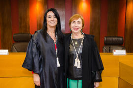 Fotografia das Procuradoras de Justiça Maria Cristina Palhares dos Anjos Tellechea e Luciana Saph...