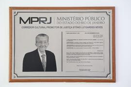 Placa do Corredor Cultural Promotor de Justiça Stênio Lutgardes Neves