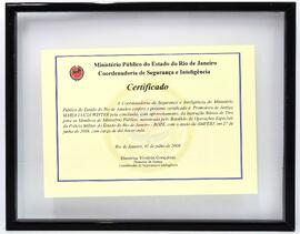Certificado da Instrução Básica de Tiro para membros do MPRJ (2008)