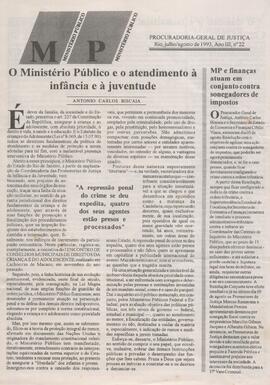 Informativo do Ministério Público referente ao mês de Julho e Agosto de 1993, Ano III, nº 22