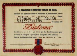 Diploma do título de sócio efetivo da Associação do Ministério Público do Brasil