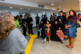 Fotografia dos alunos da rede municipal de Cabo Frio que integram o projeto "Parlamento Juve...
