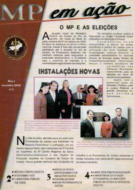 Revista de informação, "MP em ação", Ano I, nº 3, novembro/2000