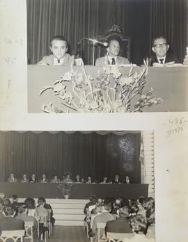 Fotografia do ex-Prefeito de Teresópolis, Waldir Barbosa Moreira, do Presidente do Congresso, Age...