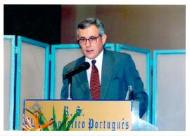 Fotografia de Marfan Martins Vieira durante seu discurso de posse como presidente da AMPERJ