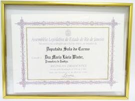 Diploma de concessão da Medalha Tiradentes