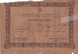 Certificado do I Concurso Jurídico Nacional do MPAL