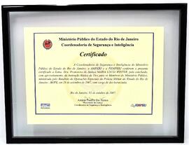 Certificado da Instrução Básica de Tiro para membros do MPRJ (2007)