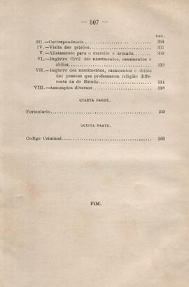 Livro do Promotor Público, 1880, "Índice"