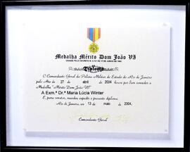 Diploma de Concessão da Medalha do Mérito Dom João VI