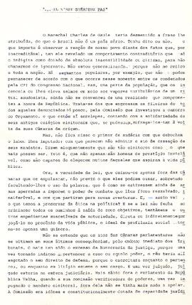 Artigo para jornal intitulado "... Il n'est siérieux pas"